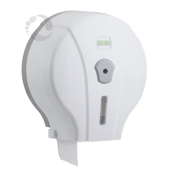 Vialli Mini Jumbo Wc Dispenseri Beyaz resmi Vialli Mini Jumbo Wc Dispenseri Beyaz resmi