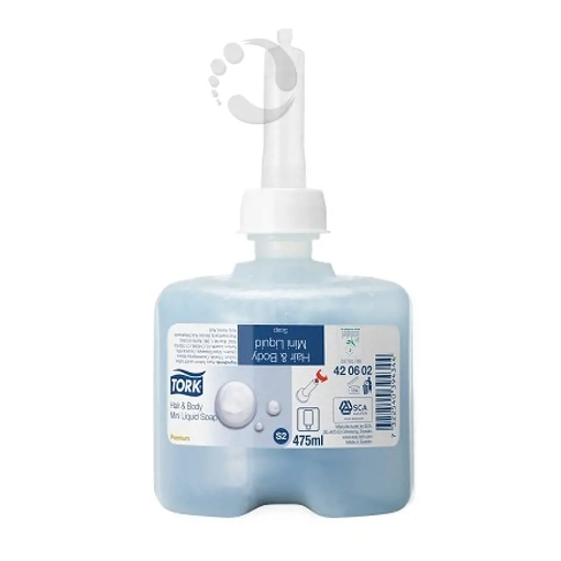 Tork Hair&Body Mini Sıvı Sabun Premium 475 ml x 8 Adet resmi
