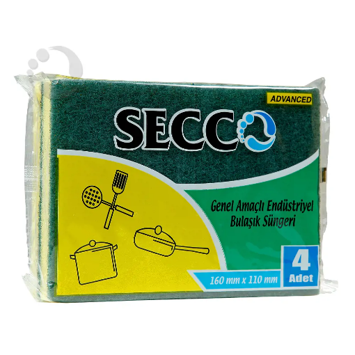 Secco Advanced Endüstriyel Bulaşık Süngeri 4'lü resmi
