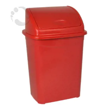 Çöp Kovası İtme Kapaklı 4 L Kırmızı resmi