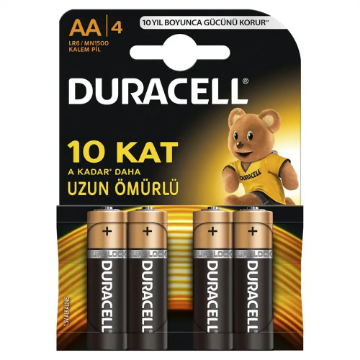 Duracell Alkaline AA Kalem Pil 1.5 V 4 Adet resmi
