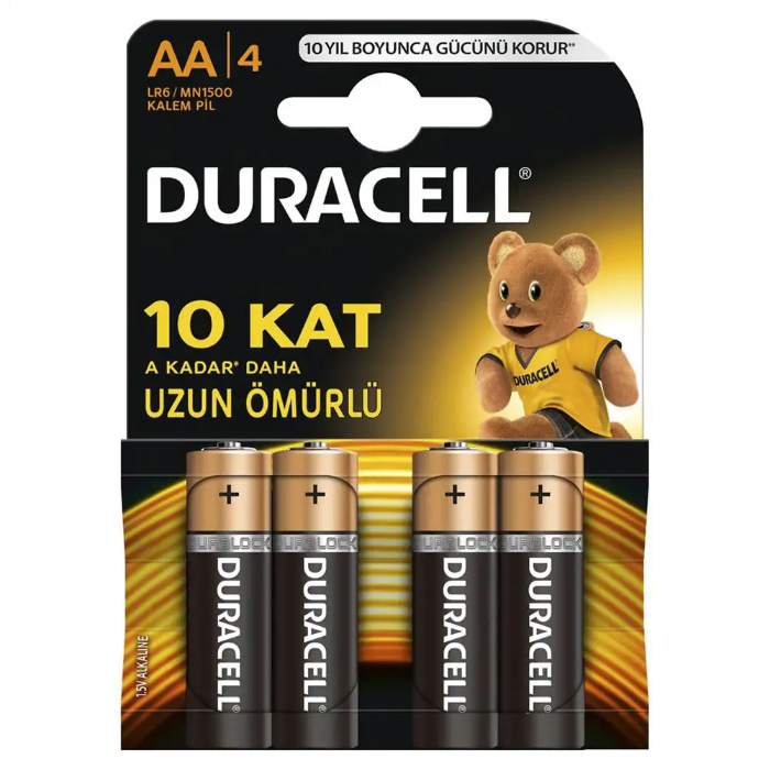 Duracell Alkaline AA Kalem Pil 1.5 V 4 Adet resmi Duracell Alkaline AA Kalem Pil 1.5 V 4 Adet resmi