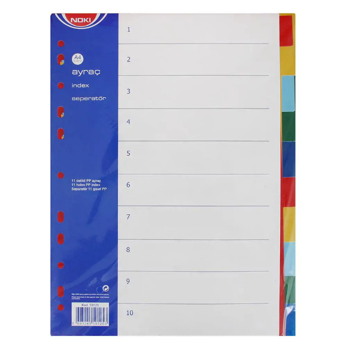Noki 59125 Seperatör A4 2 x 5 Renk resmi Noki 59125 Seperatör A4 2 x 5 Renk resmi