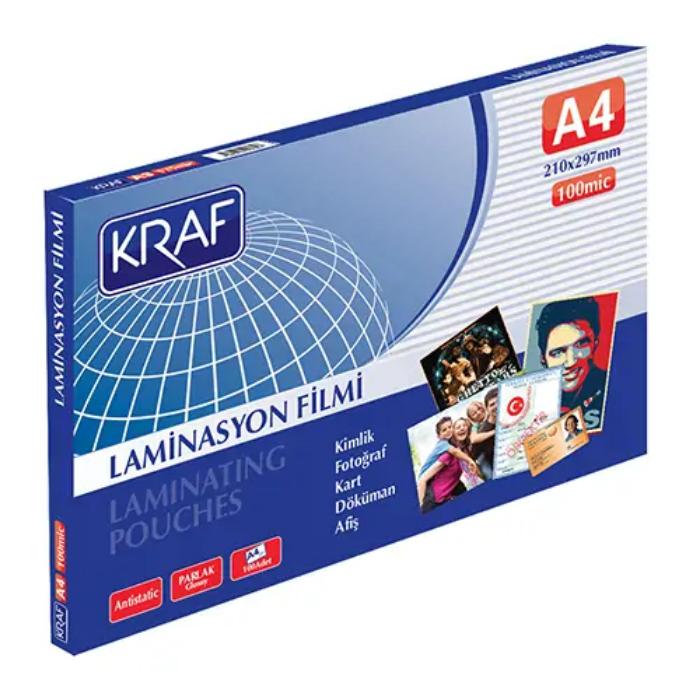 Kraf 2120 Laminasyon Filmi 100 Mikron A4 100 Adet resmi