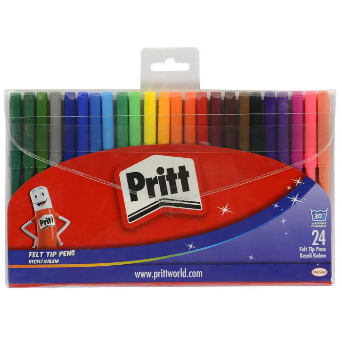 Pritt 1774252 Keçeli Boya Kalemi 24 Adet - Karışık Renk resmi