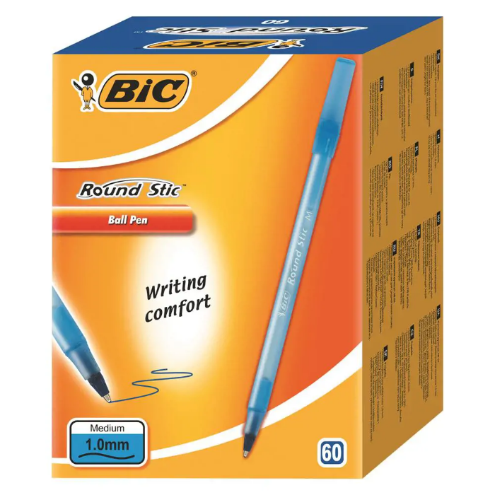 Bic Round Stick Tükenmez Kalem 1.0 mm 60 Adet - Mavi resmi