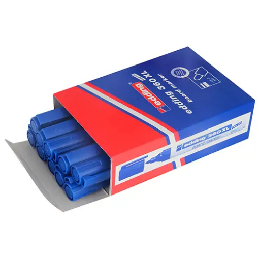 Edding 360 XL Yuvarlak Uçlu Beyaz Tahta Kalemi- Mavi resmi