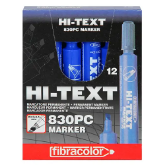 Hi-Text 830PC Koli Kalemi Kesik Uçlu Permanent- Mavi resmi