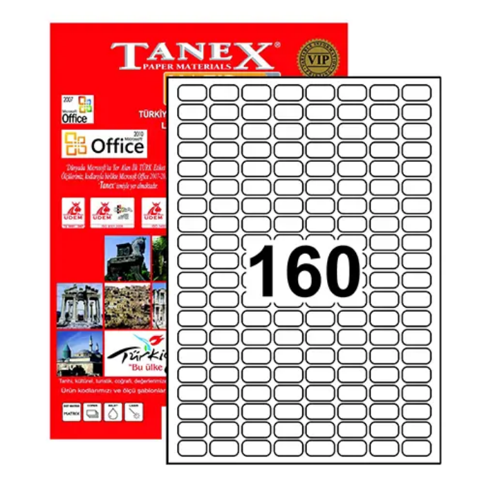 Tanex TW-2280 Yazıcı Etiketi 22 x 12 mm 16.000 Adet - Beyaz resmi Tanex TW-2280 Yazıcı Etiketi 22 x 12 mm 16.000 Adet - Beyaz resmi