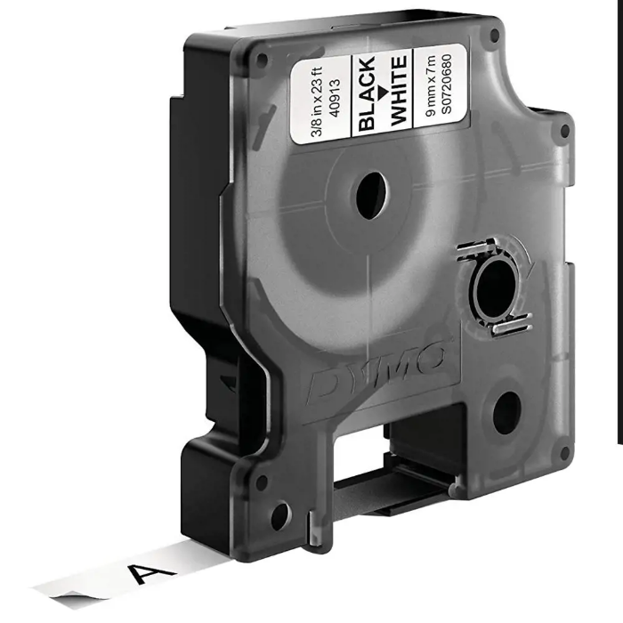 Dymo D1 Yedek Şerit 9 mm x 7 m - Beyaz / Siyah resmi