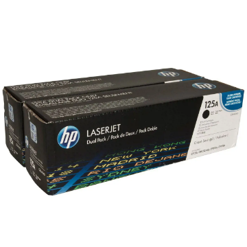 HP 125A 2'li Paket Siyah Orijinal LaserJet Toner Kartuşları CB540AD resmi
