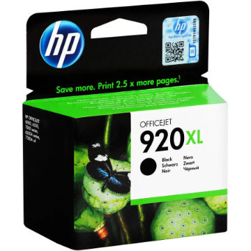 HP 920XL Yüksek Kapasiteli Siyah Orijinal Mürekkep Kartuşu CD975AE resmi