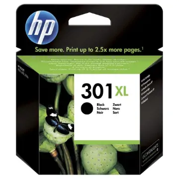 HP 301XL Yüksek Kapasiteli Siyah Orijinal Mürekkep Kartuşu CH563EE resmi