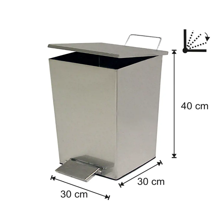 36 Lt Kare Pedallı Çöp Kovası -1083 resmi