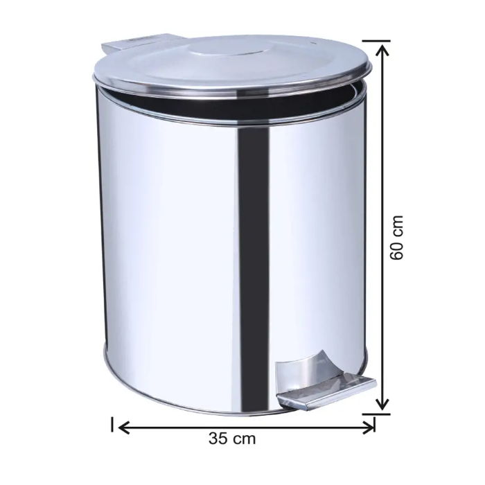 Paslanmaz Pedallı Çöp Kovası 60 L - 1052 resmi Paslanmaz Pedallı Çöp Kovası 60 L - 1052 resmi
