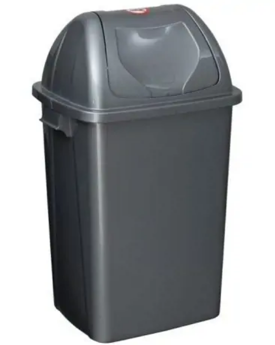 Smart Çöp Kovası İtme Kapaklı 65 L Gri - 4194 resmi