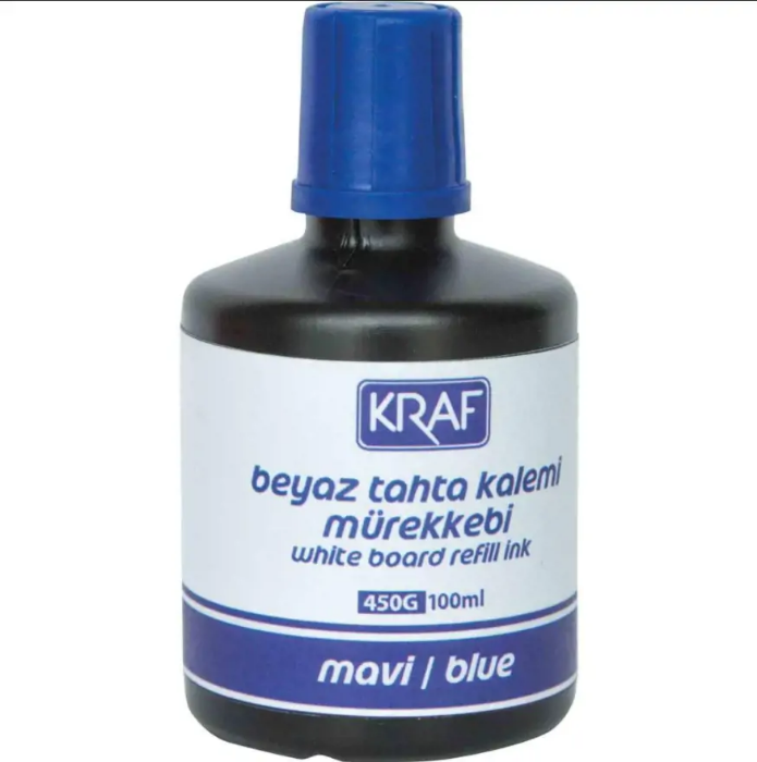 Kraf 450G Tahta Kalemi Mürekkebi 100 ml-Mavi resmi