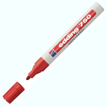Edding 750 Paint Permanent Markör Kalem-Kırmızı resmi