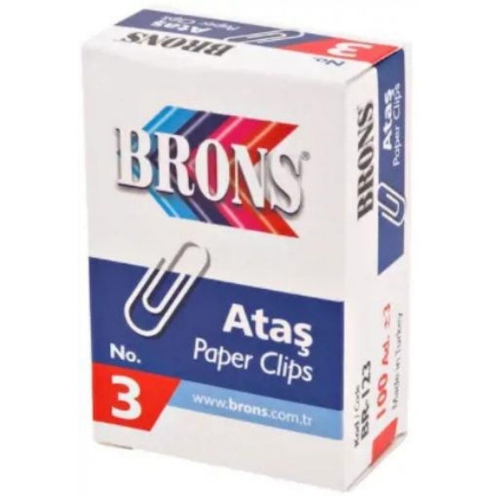 Brons BR-123 Ataş 28 mm No:3 100 Adet resmi Brons BR-123 Ataş 28 mm No:3 100 Adet resmi