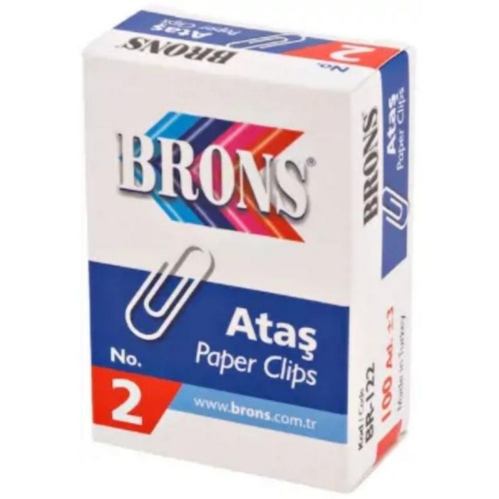 Brons BR-122 Ataş 23 mm No:2 100 Adet resmi Brons BR-122 Ataş 23 mm No:2 100 Adet resmi