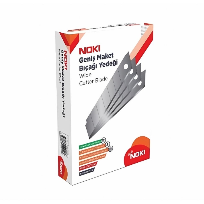 Noki Maket Bıçağı Yedeği Geniş 10 Adet resmi