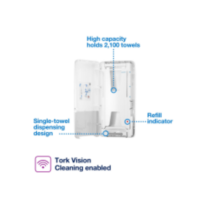 Tork Peakserve Havlu Dispenseri Beyaz resmi