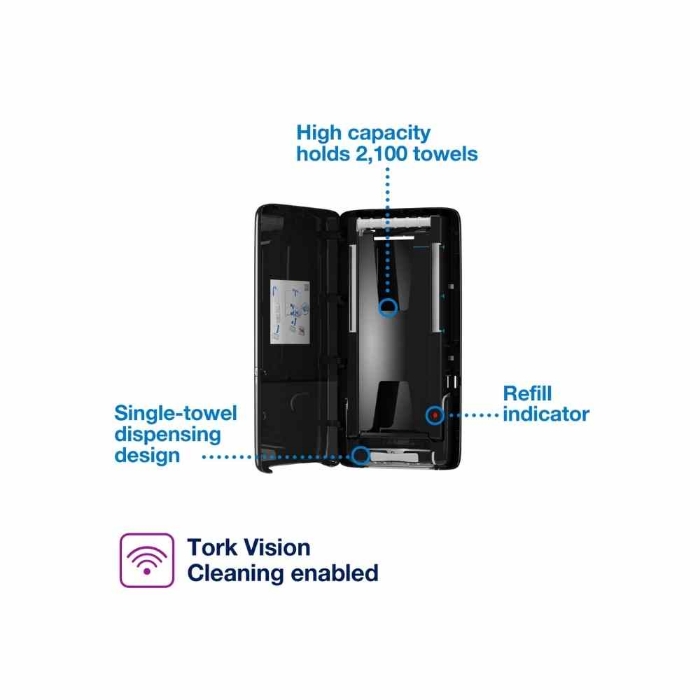 Tork Peakserve Havlu Dispenseri Siyah resmi