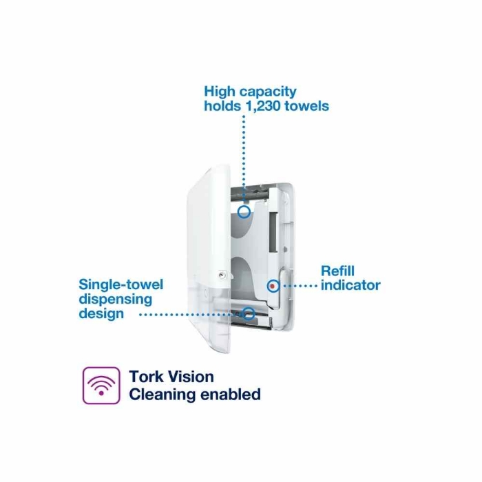 Tork Peakserve Mini Havlu Dispenseri Beyaz resmi