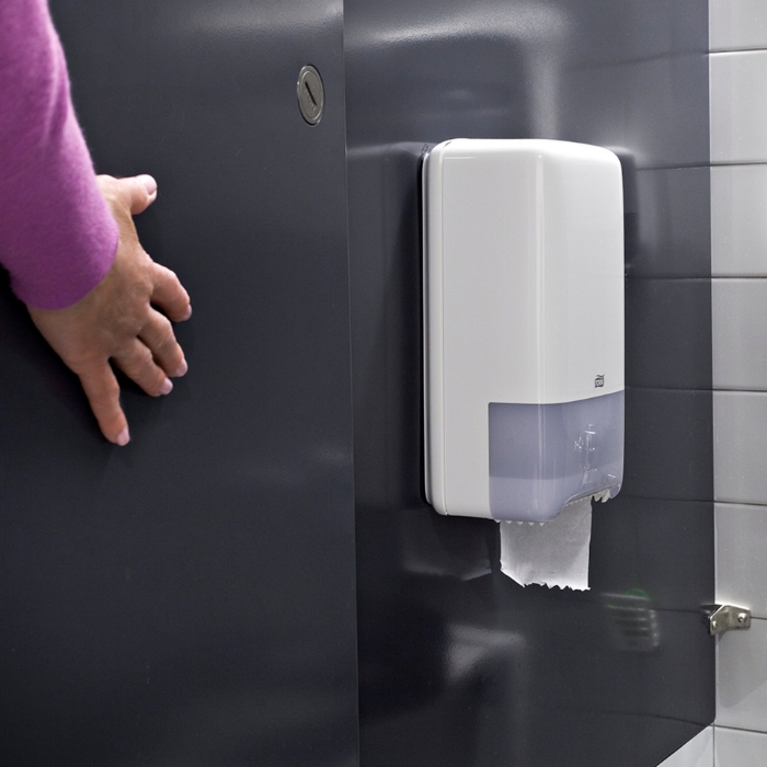 Tork Çift Rulo Tuvalet Kağıdı Dispenseri Beyaz resmi