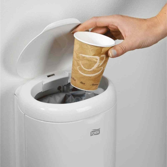 Tork Çöp Kovası Beyaz 5L resmi