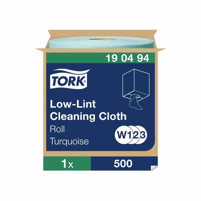 Tork Düşük Hav Nonwoven Temizlik Bezi Turkuaz 180 Metre resmi