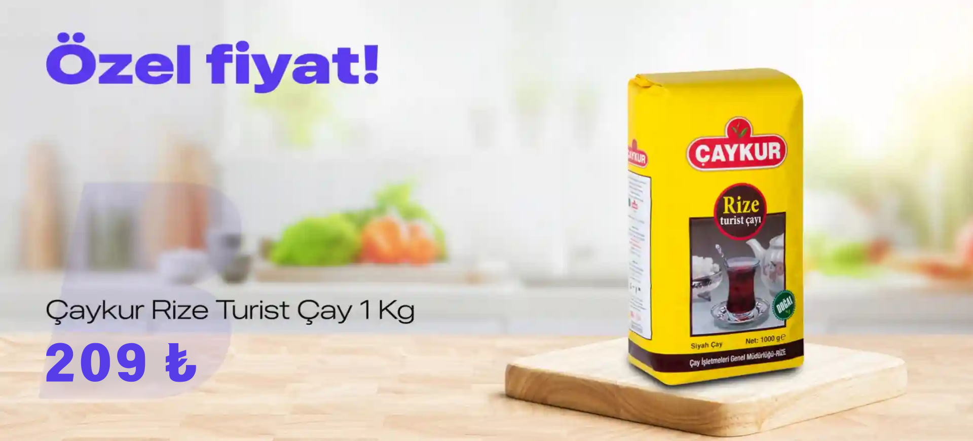 Çaykur Rize Turist Çay 1 Kg 209₺	