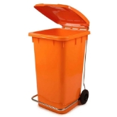 Konteyner 120L Turuncu 1. Kalite Pedallı resmi
