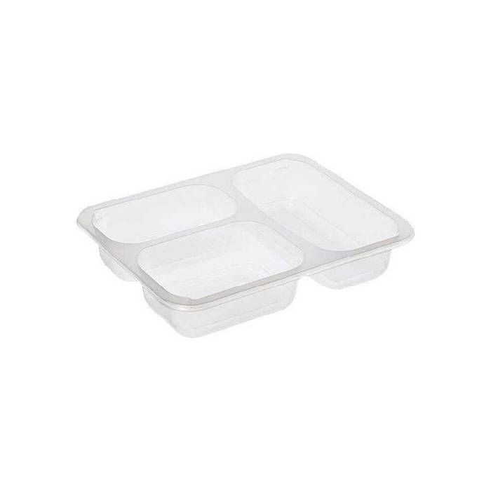 Plastik Yemek Kabı 3 Bölmeli*400 Plastik Yemek Kabı 3 Bölmeli*400