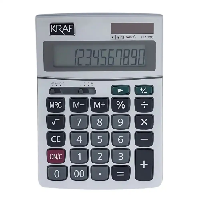 Kraf Hesap Makinesi Masaüstü 12 Hane HM-130 Kraf Hesap Makinesi Masaüstü 12 Hane HM-130