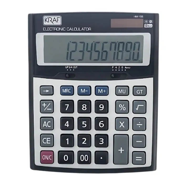 Kraf Hesap Makinesi Masaüstü 12 Hane HM-155 Kraf Hesap Makinesi Masaüstü 12 Hane HM-155