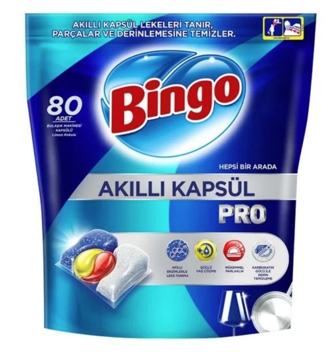 Bingo Pro Bulaşık Makinesi Tableti 80'Li resmi