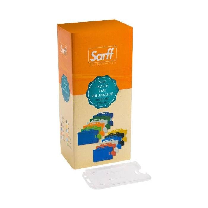 Sarff Dikey Kart Muhafaza Kabı Şeffaf 50’li resmi